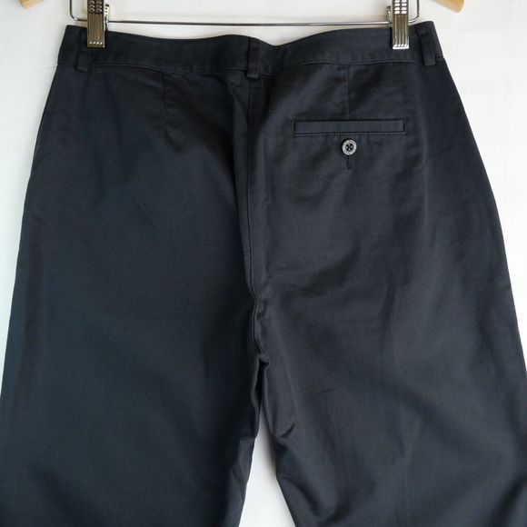 L.L. Bean Favorite Fit Womens 6 Navy Bayside Wrinkle Free Cotton Trouser Pant - Picture 6 of 12